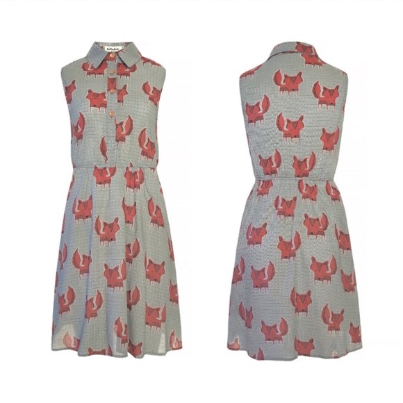 NWT La Vie Lente Little Fox Dress - Picture 4 of 7